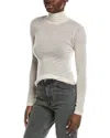 Autumn Cashmere Second Skin Sheer Mock Cashmere Sweater In Gray