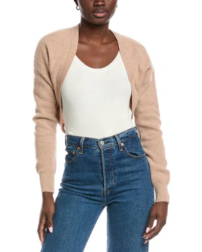 Autumn Cashmere Shaker Cashmere Shrug In Brown