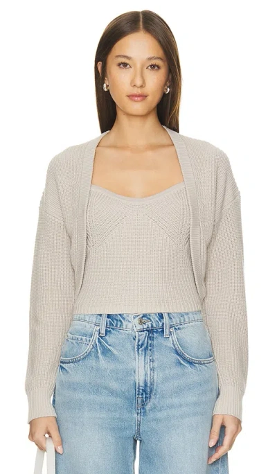 Autumn Cashmere Shaker Shrug In Beige