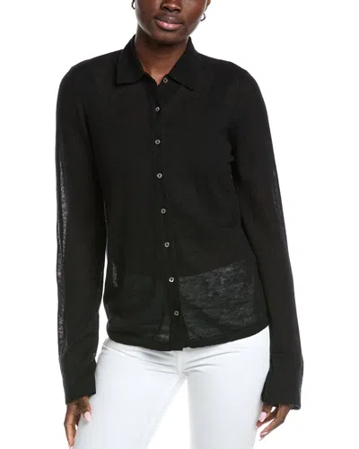 Autumn Cashmere Sheer Cashmere Shirt In Black