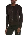 Autumn Cashmere Shimmer Cashmere & Silk-blend Cardigan In Brown