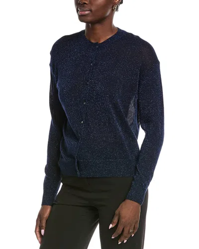 Autumn Cashmere Shimmer Cashmere & Silk-blend Cardigan In Blue