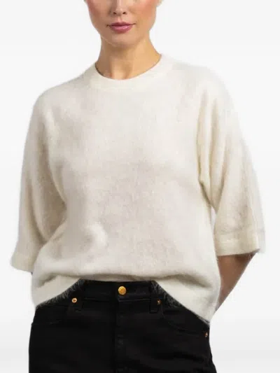 Autumn Cashmere Short-sleeve Sweater In Neutral