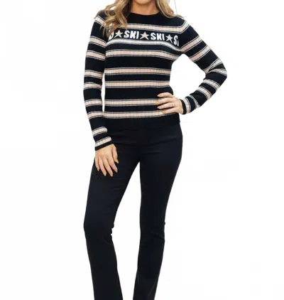 Autumn Cashmere Striped Jacquard-knit Cashmere Sweater In Black