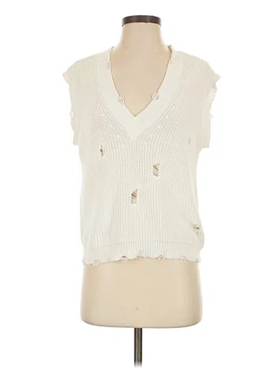 Pre-owned Autumn Cashmere Sleeveless T-shirt In Ivory