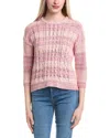 Autumn Cashmere Space Dye Cable Sweater In Pink