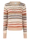 Autumn Cashmere Striped Crew-neck Sweater In Multi