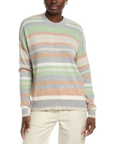 Autumn Cashmere Striped High-low Cashmere Sweater In Multi