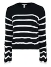 Autumn Cashmere Striped Sweater In Black