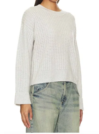 Autumn Cashmere Thermal Crew With Cuff In Sleet In Gray
