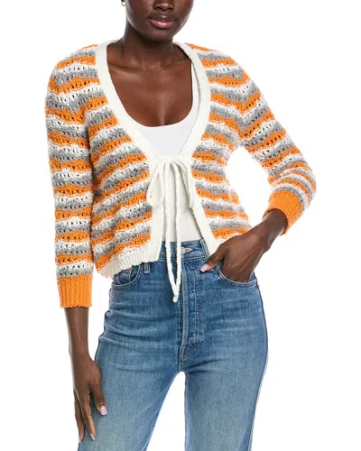 Autumn Cashmere Tie-front Cardigan In Orange