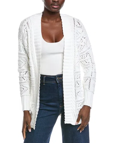 Autumn Cashmere Tile Stitch Duster In White