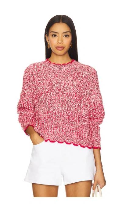 Autumn Cashmere Tipped Ladder Stitch Crew Top