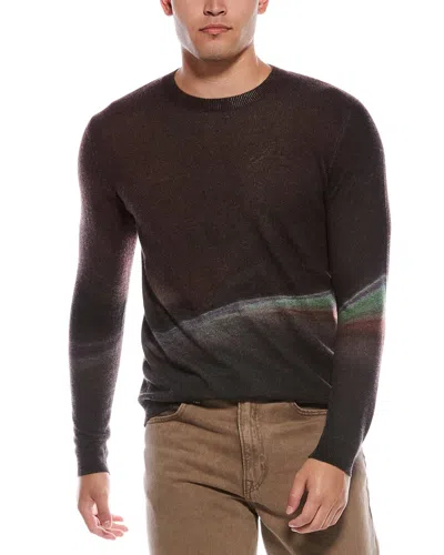 AUTUMN CASHMERE AUTUMN CASHMERE TUNNEL PRINT CASHMERE CREWNECK SWEATER