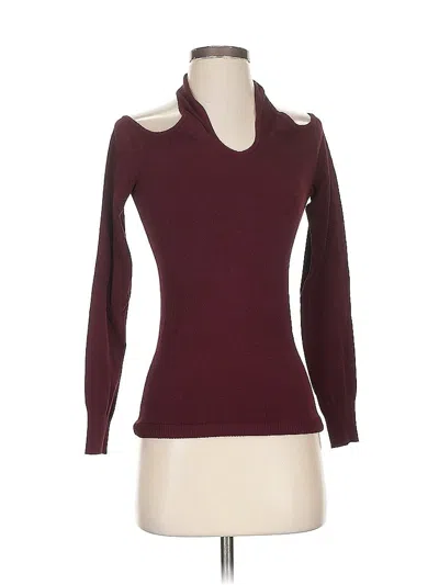 Pre-owned Autumn Cashmere Turtleneck Sweater In Burgundy