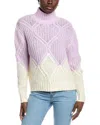 Autumn Cashmere Two-tone Diamond Cashmere-blend Sweater In Multi