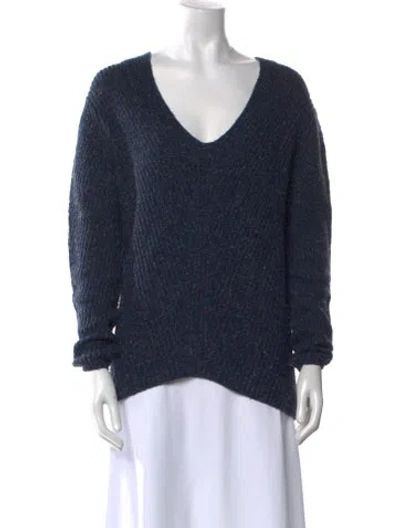 Pre-owned Autumn Cashmere V-neck Sweater In Blue