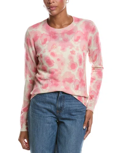 Autumn Cashmere Watercolor Floral Print Crewneck Cashmere Sweater In Multi