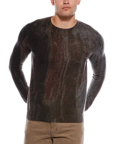 Autumn Cashmere Wave Print Cashmere Crewneck Sweater In Brown