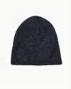 Autumn Cashmere Women's Brushed Cuffed Beanie Hat In Night In Black