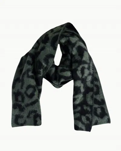 Autumn Cashmere Women's Brushed Leopard Scarf In Jungle/night In Green