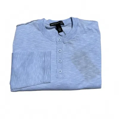 Autumn Cashmere Women's Henley Outlinking Long Sleeve Top In Frost Mist In Multi