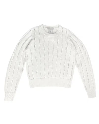 Autumn Cashmere Women's Pointelle Crewneck Sweater In Bleach White
