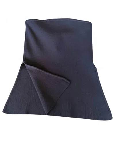 Autumn Cashmere Women's Strapless Rib Tunic Top In Navy In Blue