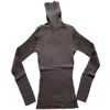 Autumn Cashmere Women's Variegated Rib Turtleneck In Umber In Gray