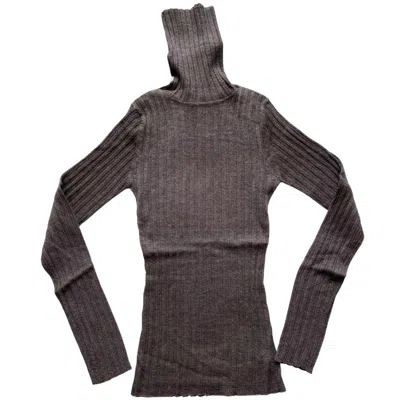 Autumn Cashmere Women's Variegated Rib Turtleneck In Umber In Gray