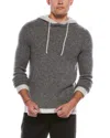 Autumn Cashmere Wool & Cashmere-blend Lofty Colorblock Hoodie In Gray