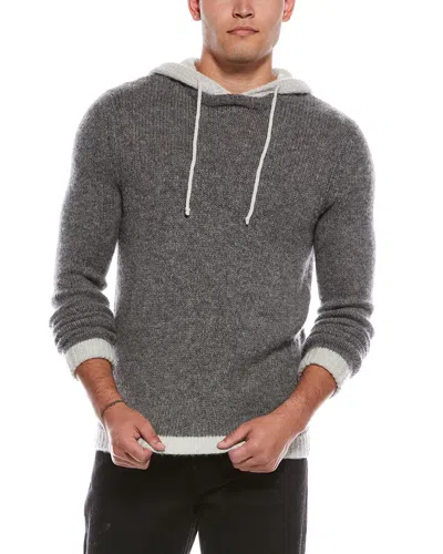 AUTUMN CASHMERE AUTUMN CASHMERE WOOL & CASHMERE-BLEND LOFTY COLORBLOCK HOODIE