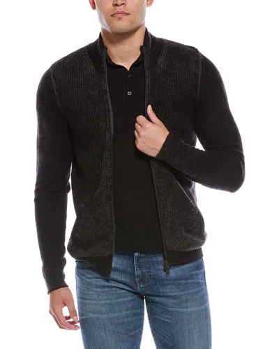 Autumn Cashmere Wool & Cashmere-blend Mock Neck Cardigan In Brown