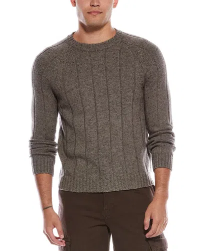 Autumn Cashmere Wool & Cashmere-blend Raglan Crewneck Sweater In Gray