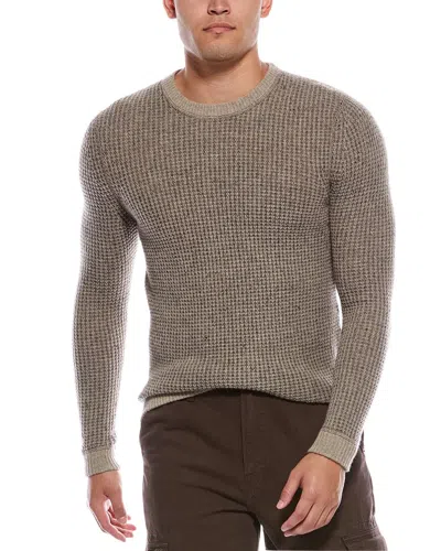 Autumn Cashmere Wool & Cashmere-blend Waffle Crewneck Sweater In Gray