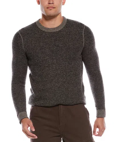 AUTUMN CASHMERE WOOL & CASHMERE-BLEND WAFFLE CREWNECK SWEATER