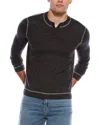 Autumn Cashmere Wool & Linen-blend Henley Shirt In Black