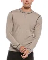 Autumn Cashmere Wool & Linen-blend Henley Shirt In Multi