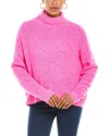 Autumn Cashmere Wool-blend Boucle Funnel Neck Sweater In Pink