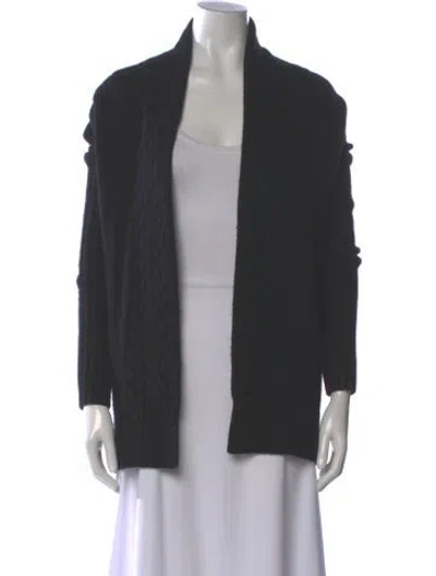 Pre-owned Autumn Cashmere Wool Open Front Sweater In Gray