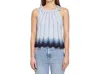 Autumn Cashmere Zig Zag Halter Tank Top In Glacier Blue Combo In Blue