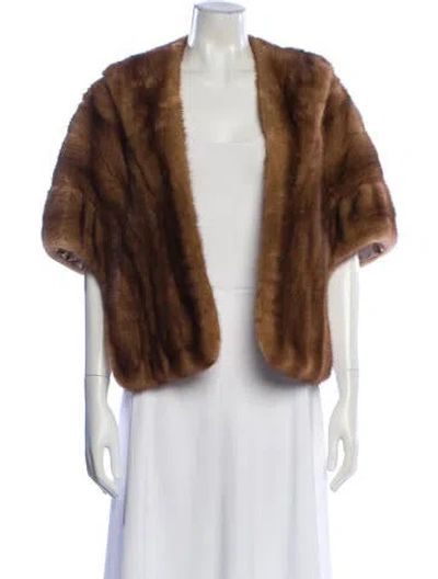 Pre-owned Autumn Haze Mink Fur Jacket In Brown
