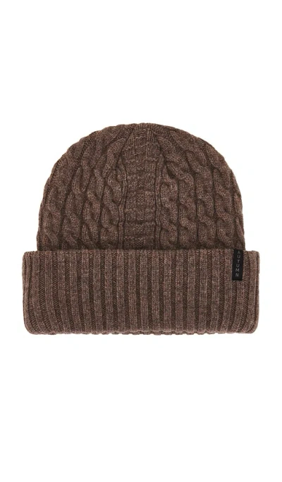 Autumn Headwear Cable Knit Beanie In Dirt