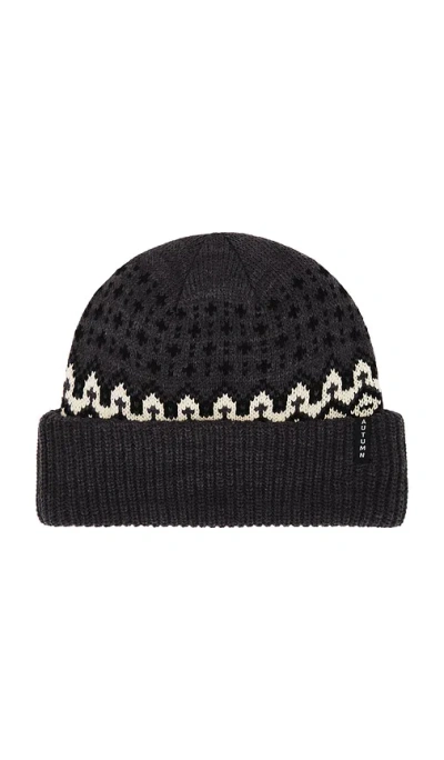 Autumn Headwear Fair Isle Beanie In Grey