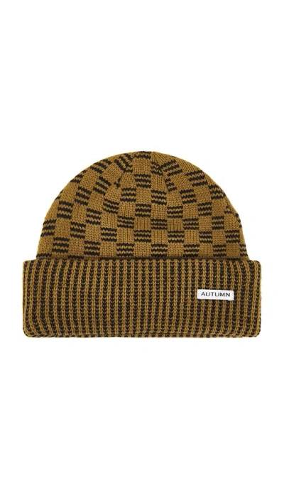 Autumn Headwear Squared Beanie In Fir Black