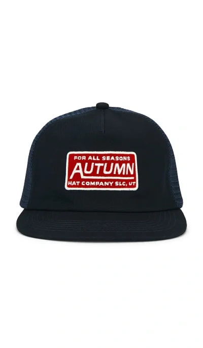 Autumn Headwear Trucker Cap Strapback Cap In Blue