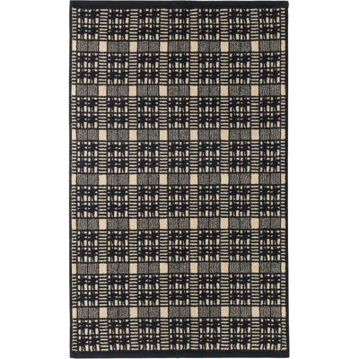 Autumn Sonata Black & Beige Alma Bath Mat In Multi