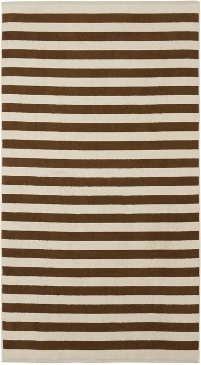 Autumn Sonata Brown & Off-white Maria Pool Towel