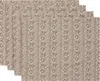 Autumn Sonata Four-pack Beige Anna Placemats In Beige/carob