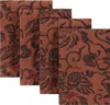 Autumn Sonata Four-pack Orange Marianne Napkins In Rust Orange/charcoal